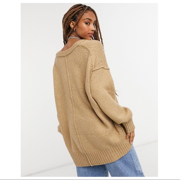 FREE PEOPLE BOHO TUNIC PULLOVER SWEATER TOP A3C - Picture 7 of 16
